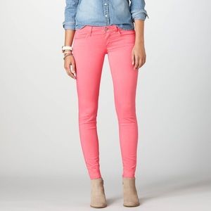 American Eagle neon pink high rise jegging crop